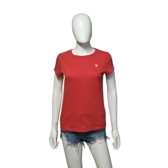 Universal Thread Red Tee w Embroidered Heart, XS - Picture 5 of 12